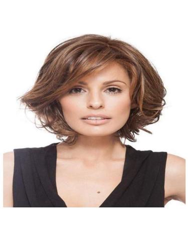 Highlighted Medium Length Straight Natural Matte Like Human Hair Heat Resistant Everyday Wig Wig 01