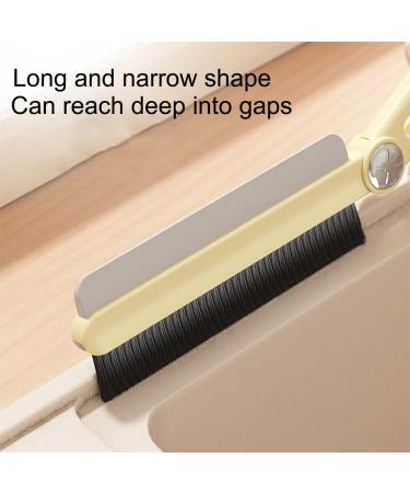 Multi-Function Rotating Crevice Cleaning Brush 2024 Upgrade Thin Gap Cleaning Brush with Squeegee Hard Bristle Crevice Gap Brush Corners Cleaning Tool for Cleaning Bathroom Kitchens Tile Floors (C White+yellow(2pcs) - Buy Online on GoSupps.com