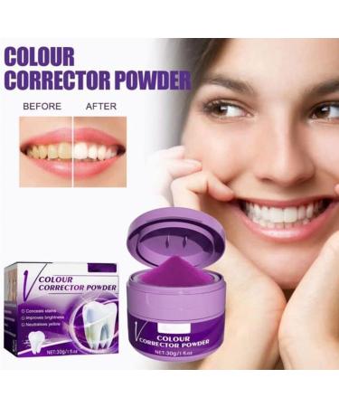 V34 Purple Teeth Whitening Powder - Stain Removal & Whitening Booster for Sensitive Teeth | Enhance Your Smile (1PC) - Buy Online on GoSupps.com