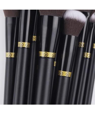 12-Piece Black Makeup Brush Set | Powder Concealer Eyeshadow & Eyebrow Brushes | Beauty Tools for Flawless Application - Buy Online on GoSupps.com