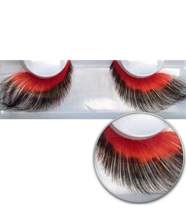Fantasy eyelashes No. 260 red-black 260 - Black/Red wildly curved - Buy Online on GoSupps.com