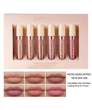 Buy 6PCS Liquid Lipstick Set | Matte Velvet Lip Gloss - Waterproof & Moisturizing Makeup Kit - Buy Online on GoSupps.com