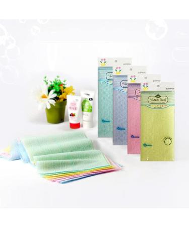 NOPIGO Premium Nylon Exfoliating Washcloth - Korean Loofah Puff Back Scrubber for Shower - Mint - Buy Online on GoSupps.com