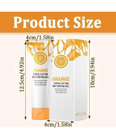 VYIBPDY 2 pieces natural orange peeling gel orange facial cleansing peeling & vitamin C serum for radiant smooth skin - Buy Online on GoSupps.com
