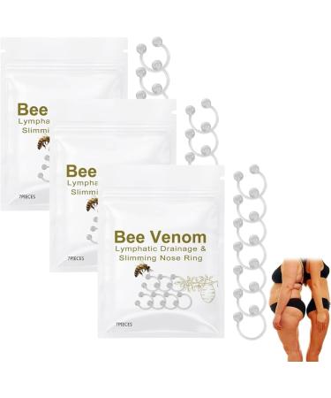 GGPM Bee Venom Lymphatic Drainage & Slimming Nose Ring Firming Nose Ring Weight Loss Ring for Women and Men 3 Pack