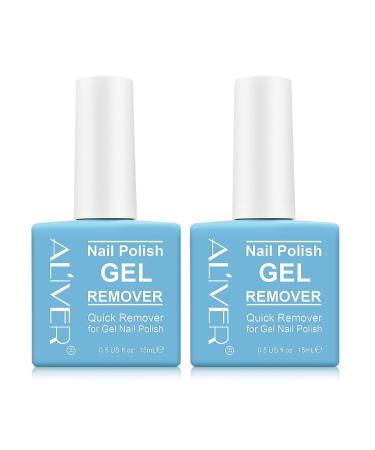Gel Nail Polish Remover (2 Pack) - Remove Gel Nail Polish Within 2-3 Minutes - Quick & Easy Polish Remover - No Need For Foil Soaking Or Wrapping 0.5 Fl Oz 2PCS