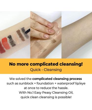 Numbuzin No.1 Easy Peasy Cleansing Oil 200ml | Makeup Removing Facial Cleanser with Nature-derived Ingredients - Buy Online on GoSupps.com