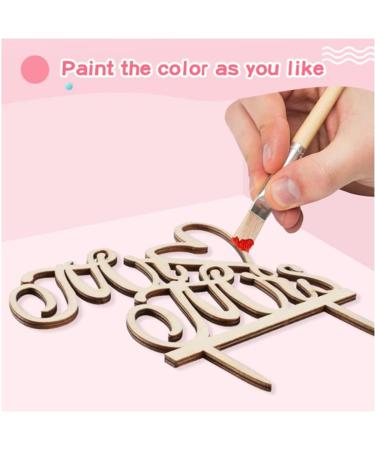 ZHjuju Wedding Cake Topper 2PCS Mr and Mrs Cake Topper Wooden Rustic Wedding Cake Toppers Personalised Retro Wooden Mr and Mrs Cake Topper for Wedding Valentine Anniversaries Cake Decoration - Buy Online on GoSupps.com