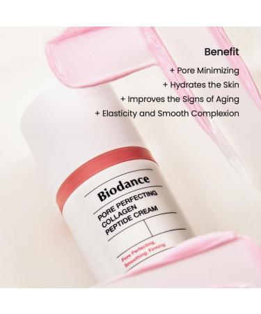 BIODANCE Pore Perfecting Collagen Peptide Cream Hydrating Plumping Pore Care Firming Facial Moisturizer Korean Skin Care Valentines Day Gifts for Her Collagen 1.69 Fl Oz (Pack of 1) - Buy Online on GoSupps.com