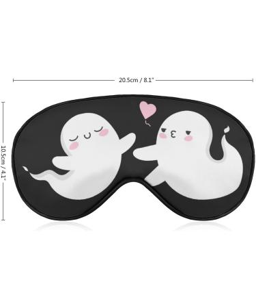 LynaRei Halloween Ghosts Sleep Mask - Happy Ghost Trick Or Treat Blindfold for Full Night's Sleep, Travel, and Nap - Buy Online on GoSupps.com