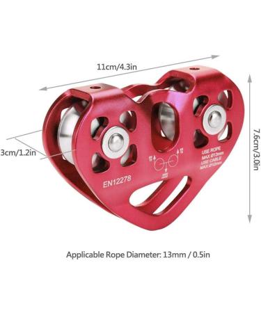 Eastbuy Climbing Pulley - 30KN Double Pulley Rope Rescue Equipment | 3 Colors Available for Outdoor Adventures - Buy Online on GoSupps.com