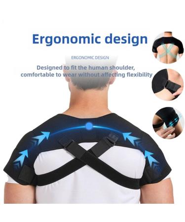 Double Shoulder Support Protector Shoulder Strap Brace for Women Men Sports Protective Gear Adjustable Shoulder Support Clavicle Brace Posture Corrector Shoulder Wrap Protector for Lifting Sports S/M(Suitable for shoulder width 36-39cm) - Buy Online on GoSupps.com