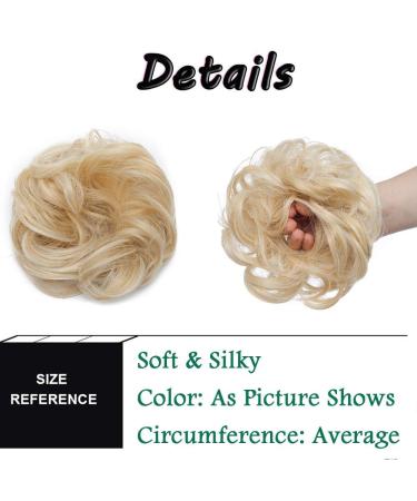 SEGO Hair Part Hair Tie Hair Extensions - Curly Bun & Messy Updos - Baby Blonde & Bleach Blond 30g - 86H613-1 - Buy Online on GoSupps.com