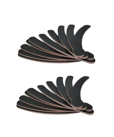 Balawin 20 Double Sided 100/180 Grit/Bana Na Curved Nail Files UK Emery Board