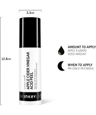 The Inkey List Apple Cider Vinegar Acid Peel 30ml | Multi-Level Exfoliation | Helps to Brighten and Reduce Redness | Fragrance Free | Suitable For All Skin Types - Buy Online on GoSupps.com
