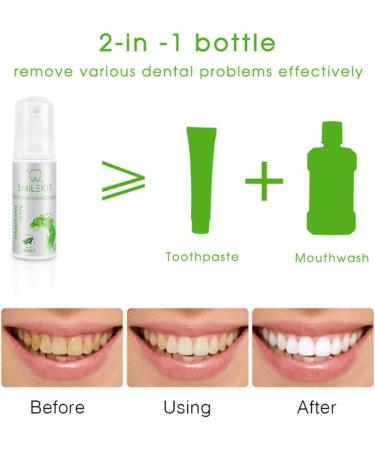 Fruit Flavored Teeth Whitening Foam Teeth Whitening Foam Toothpaste Deep Cleaning Foam Tooth Stain Removal Foam Mouthwash for Teeth Care - Buy Online on GoSupps.com