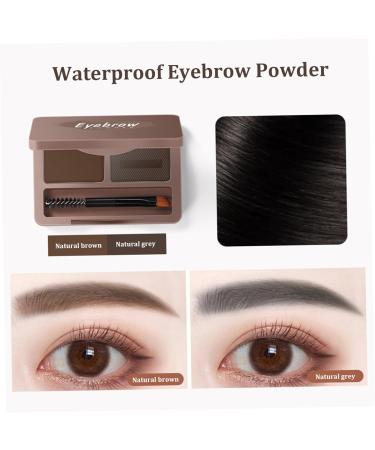 Poudre sourcils naturelle imperm able 2 couleurs Kit de sculpture Duo pour filles et femmes brun fonc et gris 1 ensemble - Buy Online on GoSupps.com