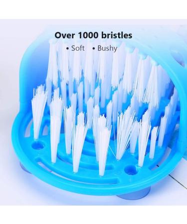 Meidong Shower Foot Scrubber with Dead Skin Remover File | Feet Cleaner for Shower Floor | Suction Cups | 1PCS Blue - Buy Online on GoSupps.com