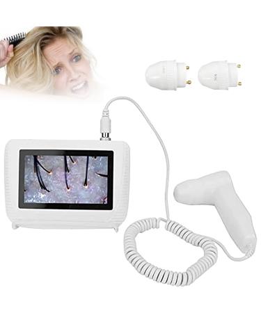 5 Inch LCD Skin Diagnosis Hair Analyzer Digital Skin Detector Moisture Tester with 50X/200X Magnifying Lens Hair Follicle Detector for Beauty Salons