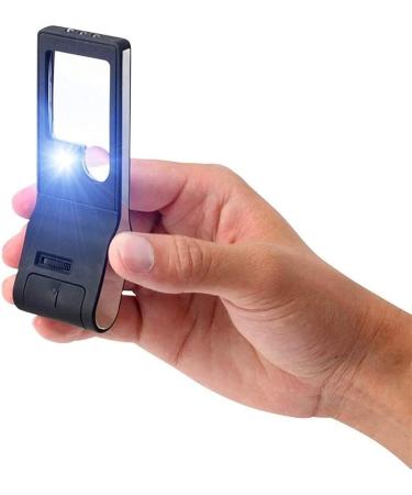 Lightweight Magnifying Glass Handheld 3/10/55X High-Definition Led Light Multifunctional Magnifying Glass for Reading Identification/Black Lofty Ambition - Buy Online on GoSupps.com