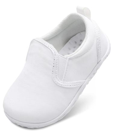 JOINFREE Unisex Baby Shoes Baby Boys Girls Sneakers Infant Slip On Baby First Walking Shoes Toddler Casual Sneaker Crib Shoes 6-12 Months All White