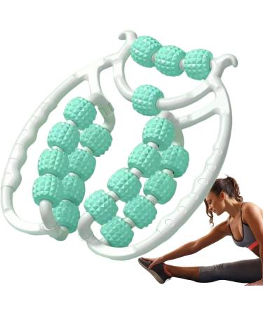 Adjustable Wheels Muscle Roller Massage Device - 15 Rolls 360 Rotation Non-Slip Relaxation for Legs Neck Hands and Arms - Ideal for Yoga Bodybuilding & Indoor Sports - 20 Round Green - Buy Online on GoSupps.com