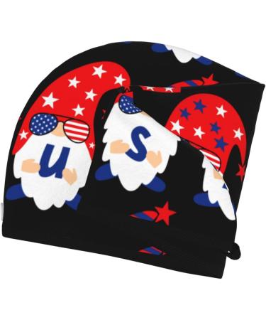 4th of July Gnomes Microfiber Hair Towel | Super Absorbent Soft Wrap for Women | Quick Dry Coral Velvet for Long Curly Thick Hair - Buy Online on GoSupps.com