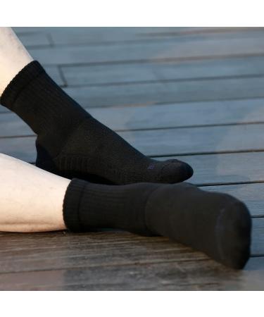 YUEDGE Women's Cotton Crew Socks 5-Pack - Moisture Wicking Athletic Cushioned Socks for Training and Fitness (Size 5-11, Black) - Buy Online on GoSupps.com