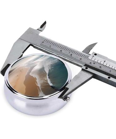 Beach Printed Mini Round Pill Box - 3 Compartment Travel Organizer for Medications | Portable & Convenient Pill Case for Home Office & On-the-Go - Buy Online on GoSupps.com