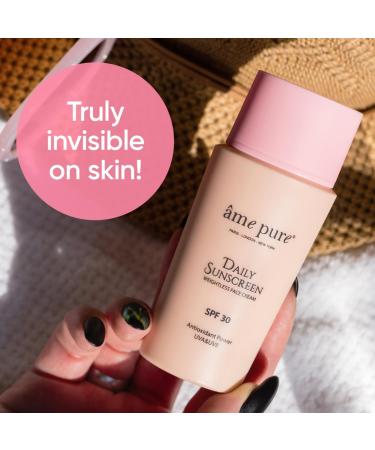 Ame Pure Daily Face Sunscreen - Weightless Face SPF Sun Cream - Susncreen With No White Cast And Stickiness - 50 ml Sun Cream SPF 30 - Sunrise to Sunset Confidence: Suncream for Healthy Glowing Skin! - Buy Online on GoSupps.com