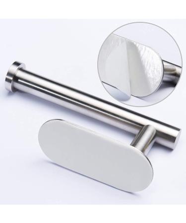 YIGII Self Adhesive Toilet Paper Holder - Stainless Steel, No Drilling Bathroom Roll Holder - Silver - Buy Online on GoSupps.com