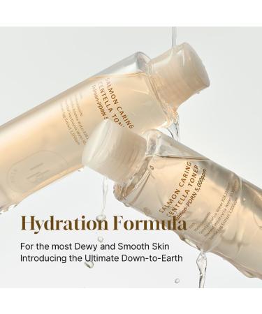 HEVEBLUE Salmon Caring Centella Toner - Salmon PDRN pH 5.5 Salmon Egg Extract Centella Madecassoside Restore and Rejuvenate Refine Skin Texture Low Irritation Korean Skincare K-Beauty - Buy Online on GoSupps.com