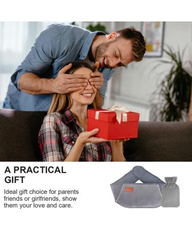 Rubber Hot Water Bottle with Plush Cover and Belt | Pain Relief for Neck, Shoulder, Back, and Waist - Buy Online on GoSupps.com