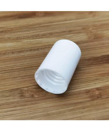 50 Pack 5ml Clear Roller Bottles with White Lids for Essential Oils & Travel - Glass Oil Rollers - Buy Online on GoSupps.com