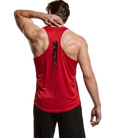 TSLA Men's 3 Pack Y-Back Muscle Tank Tops - Dry Fit Athletic Gym Shirts (Black/ Red/ Neon Green, Large) - Buy Online on GoSupps.com