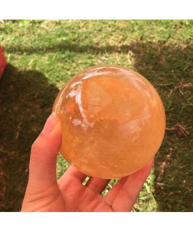 Large Size Natural Yellow Calcite Sphere Iceland Spar Sphere Quartz Crystal Stone Mineral Specimen - Buy Online on GoSupps.com