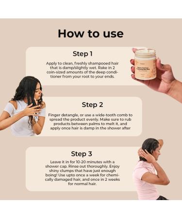 Moisture Melt Deep Conditioning Hair Mask | 8 Oils & Shea Butter for Dry Damaged Hair | Pro-Keratin Bond Repair | 5.29 oz - Buy Online on GoSupps.com