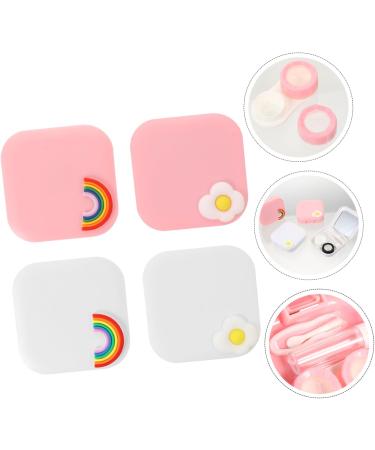 Partykindom 12 STK Pink Contact Lens Container Set | Travel Lens Storage Box | Suction Lens Cases for Easy Storage - Buy Online on GoSupps.com