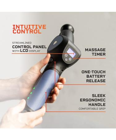 LifePro Sonic Flex Adjustable Deep Tissue Massage Gun - Handheld Percussion Massager for Pain Relief and Improved Circulation - Buy Online on GoSupps.com