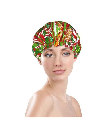 Merry Christmas Printed Shower Cap - Waterproof Bath Cap for Women - Fits All Head Sizes and Hair Textures - Buy Online on GoSupps.com