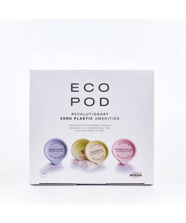 Hotel Emporium ECO POD Sustainable Powder-Based Amenities TSA Compliant | Shampoo Conditioner & Body Wash (Pack of 36)