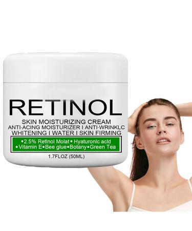 Retinol Skin Lightening Cream Dark Spot Remover Skin Bleaching Cream With Vitamin E Whitening Cream For Asian Skin Skin Lightening Cream For Dark Skin Even Skin Tone & Nourishing Dull Skin-50ML