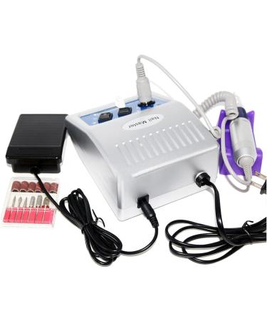 Nail kit 30000RPM Electric Nail Drill Nail Art Files Tool with Bits Pedicure Silver Manicure Equipment for Home Use 30000rpm Nail kit for Beginners with Everything - Buy Online on GoSupps.com