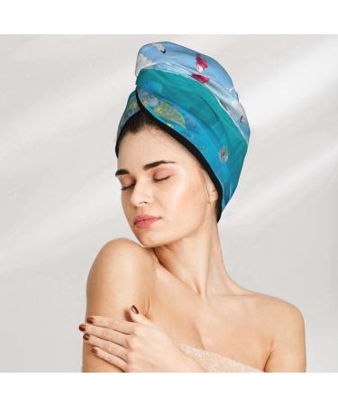 Buy Lighthouse Sea Port Microfiber Hair Towel - Soft Super Absorbent Hair Wrap for Long Curly & Thick Hair - Quick Dry Coral Velvet for Women - Buy Online on GoSupps.com
