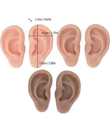 LUQEEG Soft Silicone Ear Model - 3 Pairs in 3 Colors | Ideal for Piercing Jewelry Exhibition & Teaching Demonstration - Buy Online on GoSupps.com