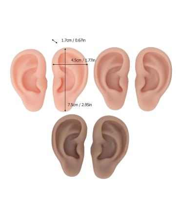 3 Pairs of Silicone Ear Models - Soft Flexible & Reusable for Beauticians - Available in 3 Colors - Buy Online on GoSupps.com