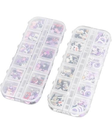 Halloween Nail Art Slices Exquisite Funny Skull Pattern 3D Clay Nail Slices Decoration for Nail Salon for Halloween Party - Buy Online on GoSupps.com