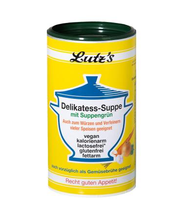 Delicatess soup with soup green (900g can) 45 liters of universal spice agents for all dishes-suitable as vegetables broth vegan gluten-free lactose-free fat low
