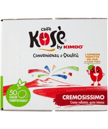 caff Kos Cialde Compostabili Cremosissimo cialde ESE 44mm 3x Box Lot de 50 dosettes de caf + Italian Gourmet polpa 400g - Buy Online on GoSupps.com
