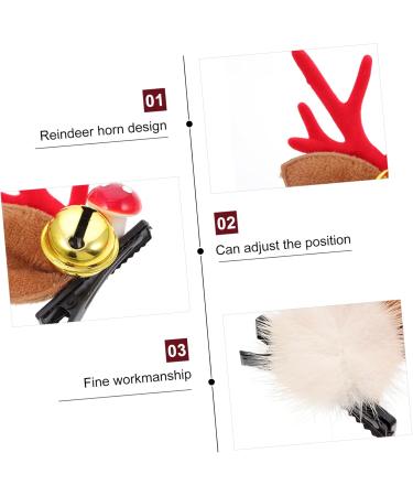minkissy 2 Pairs Antler Hair Clip Halloween Barrette Deer Antlers Hair Clips Xmas Deer Antler Headdress Kids Hairpins Animal Hair Clips Flannel Ears Hairpins Christmas Clothing A40 Flannel - Buy Online on GoSupps.com
